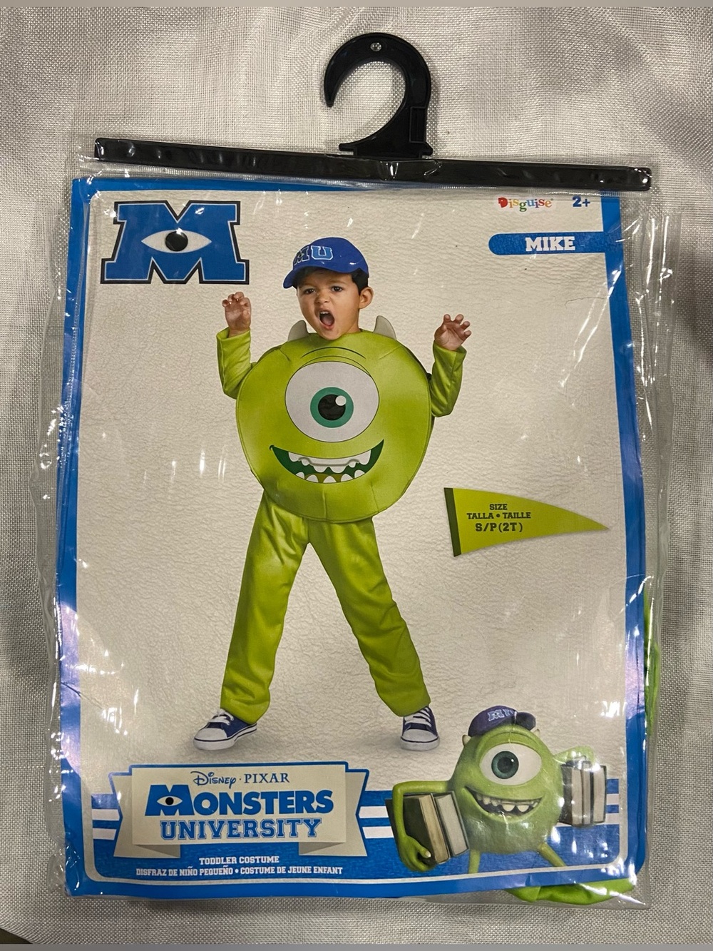 Disney Pixar Monsters University Mike Wazowski Toddler Costume- Size S/P 2T